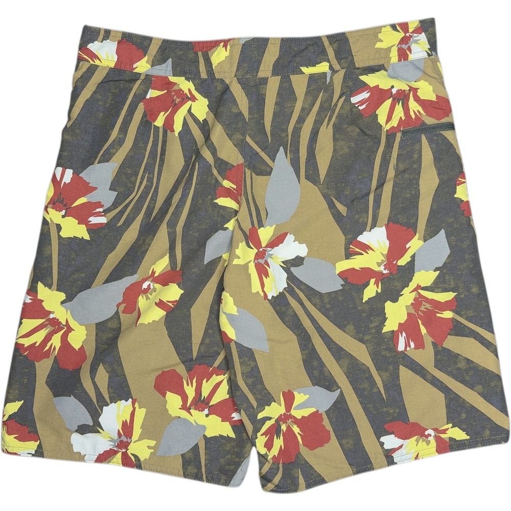 Patagonia Wavefarer Board Shorts Brown Red Yellow Hawaiian Floral Men's Size‎ 32 - Picture 6 of 6